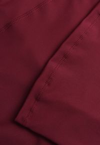 Born2be - Bordowe Legginsy Typu Dzwony z Wysokim Stanem Orralise. Okazja: na co dzień. Stan: podwyższony. Kolor: czerwony. Styl: casual #3