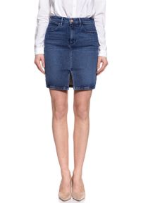 Wrangler - SPÓDNICA JEANSOWA WRANGLER MIDI PENCIL SKIRT SHADOW DANCES W2347096I. Materiał: jeans #7