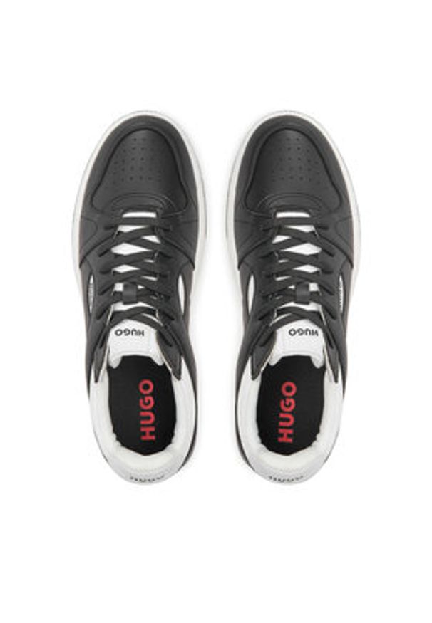 Hugo - HUGO Sneakersy Hadrian 50536201 Czarny. Kolor: czarny. Materiał: skóra