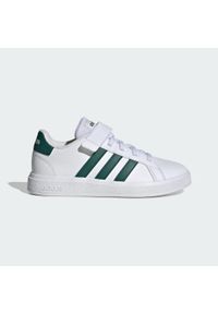 Sneakersy Adidas Original Grand Court 2.0 El Ftwwht/M Dzieci. Kolor: biały, zielony, wielokolorowy. Materiał: materiał