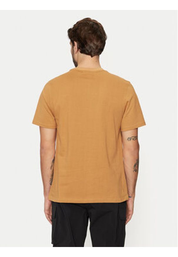 Hunter T-Shirt Alvin HARM0039242 Brązowy Regular Fit. Kolor: brązowy. Materiał: bawełna