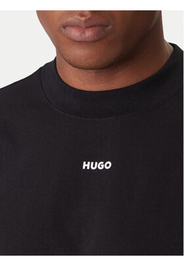 Hugo Bluza Daposo 50511029 Czarny Relaxed Fit. Kolor: czarny. Materiał: bawełna