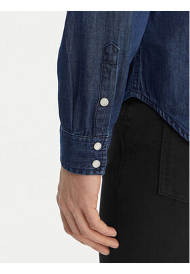 Guess Koszula M6GH88 D1052 Granatowy Regular Fit. Kolor: niebieski. Materiał: bawełna