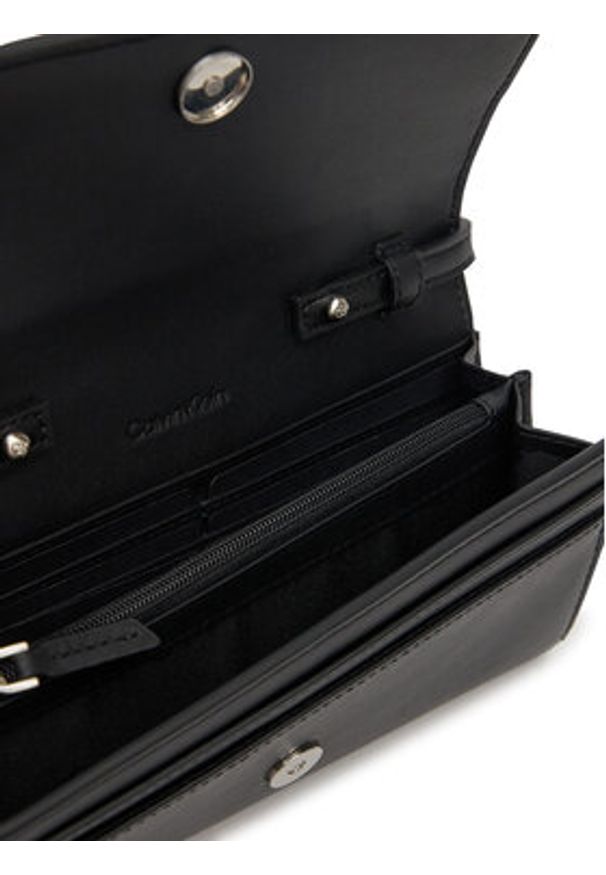 Calvin Klein Torebka Ck Woven Convertible Wallet Bag K60K612970 Czarny. Kolor: czarny. Materiał: skórzane