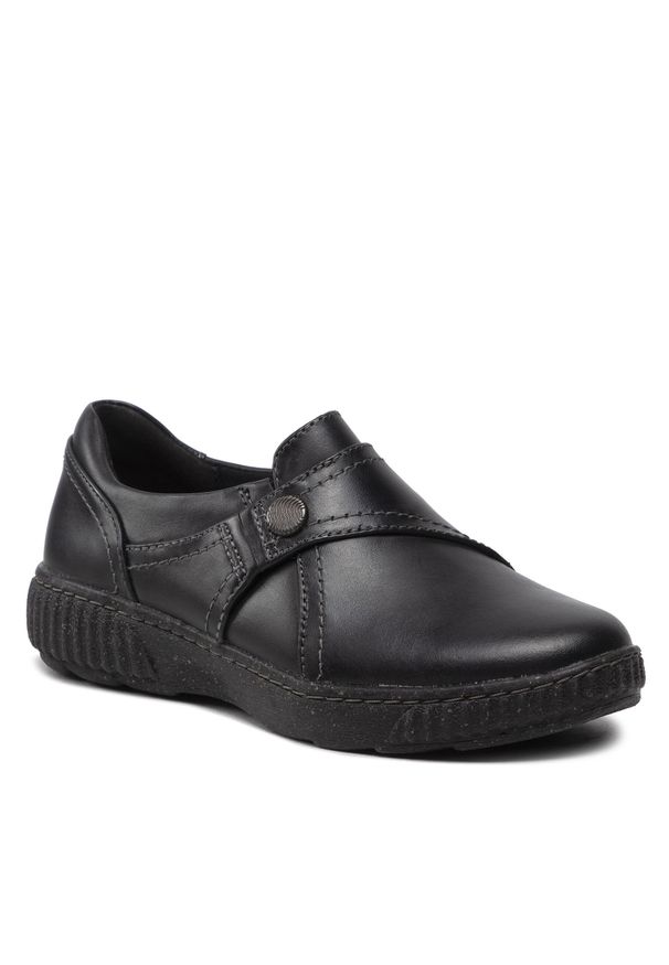 Półbuty Clarks Caroline Pearl 261675144 Black Leather. Kolor: czarny. Materiał: skóra