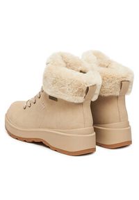 skechers - Skechers Botki Park City 168087/NAT Beżowy. Kolor: beżowy. Materiał: skóra #3