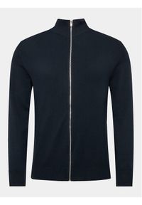 Lindbergh Sweter 30-800143 Granatowy Slim Fit. Kolor: niebieski. Materiał: wiskoza