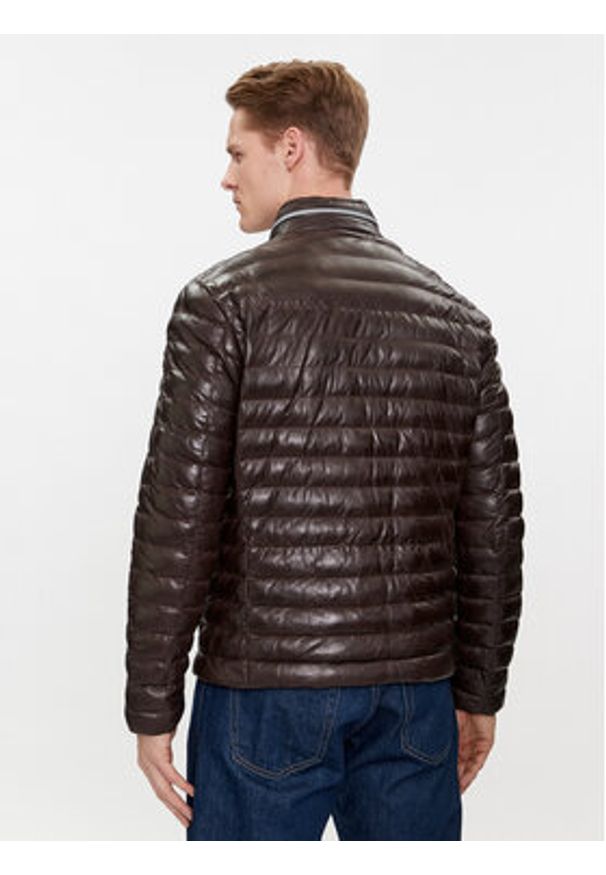 Milestone Kurtka skórzana Malik 991019 60215 Brązowy Regular Fit. Kolor: brązowy. Materiał: skóra