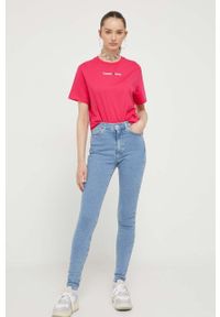 Tommy Jeans jeansy Sylvia damskie kolor niebieski. Kolor: niebieski #4