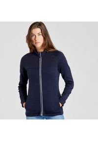 WEDZE - Bluza narciarska damska Quechua 500 Warm. Kolor: niebieski, wielokolorowy, biały. Materiał: wełna, materiał. Sezon: zima. Sport: narciarstwo
