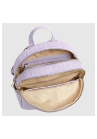 Valentino by Mario Valentino - VALENTINO Tłoczony fioletowy plecak z logo sunny re backpack. Kolor: fioletowy #4