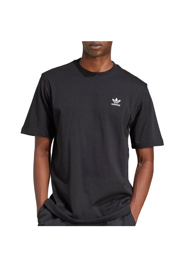 Adidas - Koszulka adidas Originals Trefoil Essentials JI8545 - czarna. Kolor: czarny. Materiał: bawełna, dzianina. Długość rękawa: krótki rękaw. Długość: krótkie