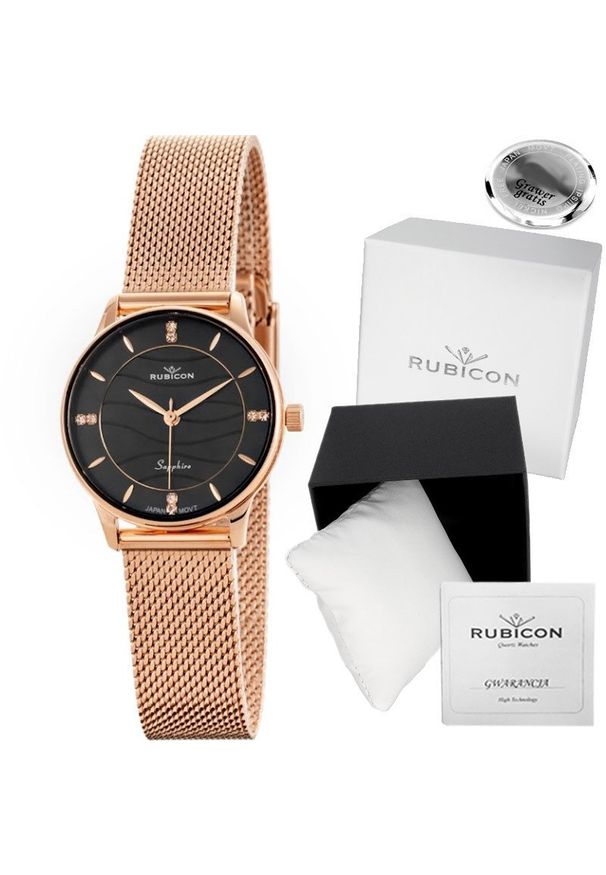 Zegarek Rubicon Zegarek damski RUBICON BIANNA rose gold czt