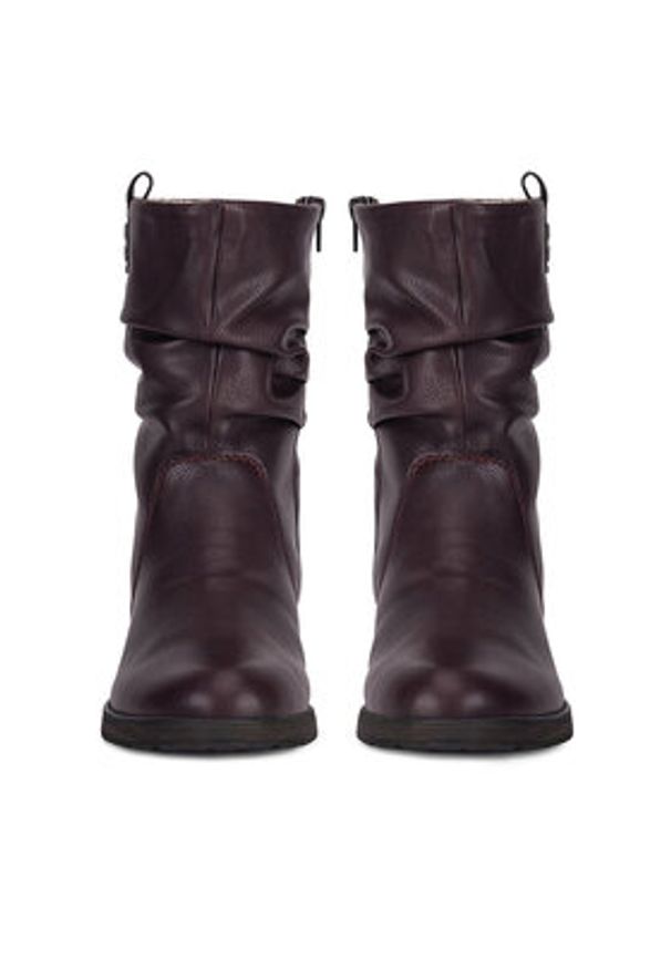 Rieker Botki Z9583-35 Bordowy. Kolor: czerwony. Materiał: materiał