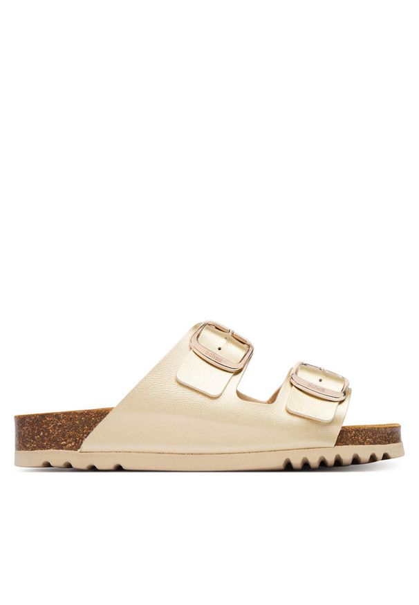 Klapki Scholl. Kolor: złoty