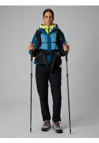 4f - 4F Kurtka trekkingowa membrana 10000 damska - turkusowa XL. Kolor: turkusowy. Materiał: materiał, tkanina. Długość rękawa: raglanowy rękaw. Sezon: lato. Sport: turystyka piesza #2