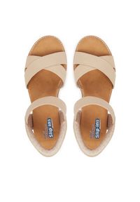 skechers - Skechers Sandały BOBS Desert Kiss - Golden Lily 114418/NAT Beżowy. Kolor: beżowy. Materiał: materiał #6