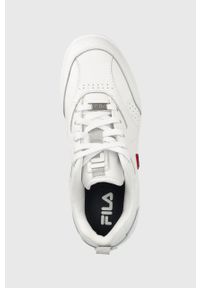Fila sneakersy skórzane kolor biały. Nosek buta: okrągły. Zapięcie: sznurówki. Kolor: biały. Materiał: skóra