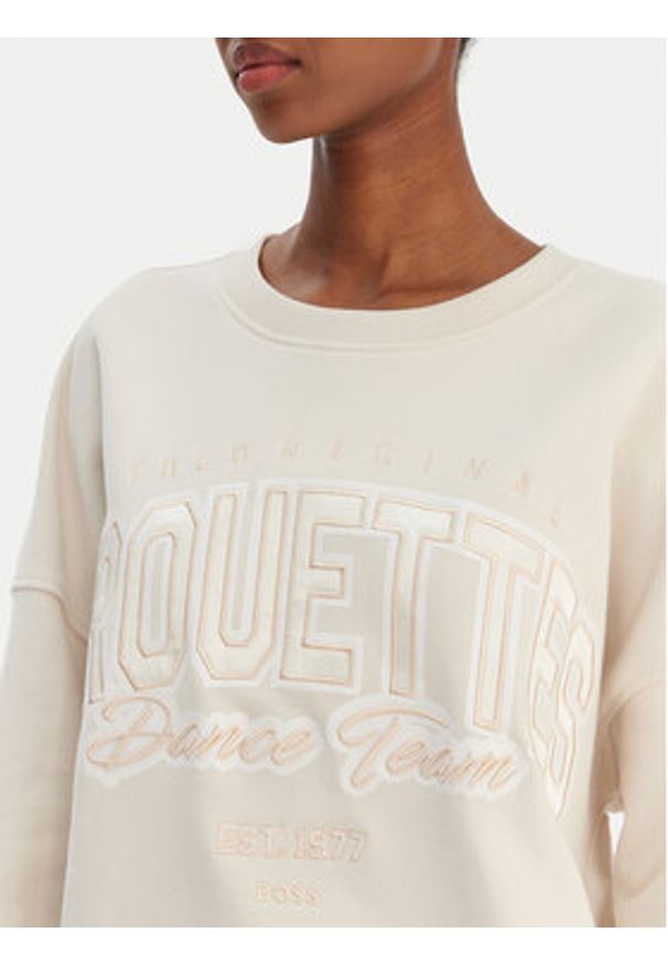 BOSS Bluza C Ever 50556999 Beżowy Oversize. Kolor: beżowy. Materiał: bawełna