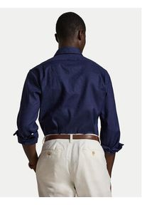 Polo Ralph Lauren Koszula 710B15596003 Granatowy Custom Fit. Typ kołnierza: polo. Kolor: niebieski. Materiał: len #5