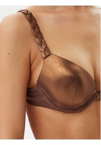 Chantelle Góra od bikini Shaman C16XNP Brązowy. Kolor: brązowy. Materiał: syntetyk