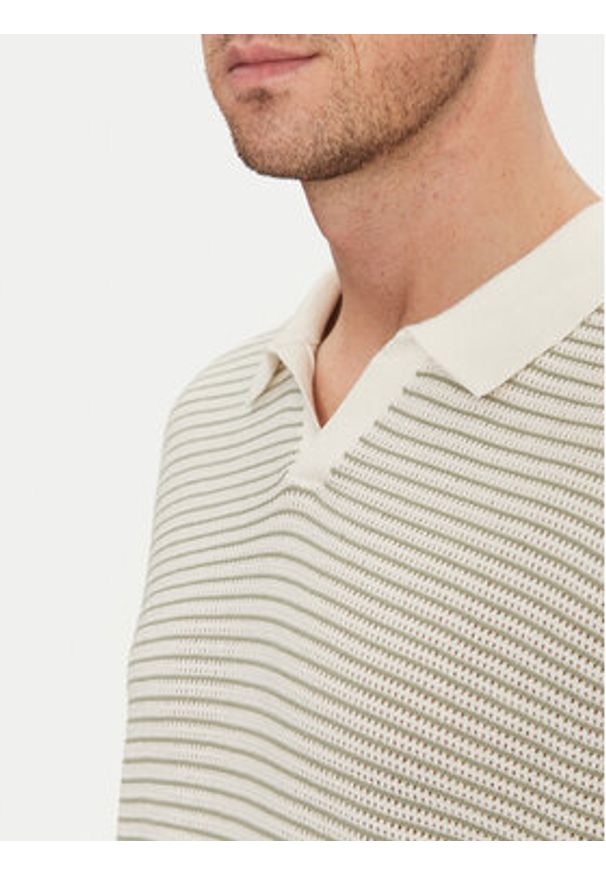 Only & Sons Polo Kian 22033457 Beżowy Relaxed Fit. Typ kołnierza: polo. Kolor: beżowy. Materiał: bawełna