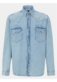 BOSS - Boss Koszula jeansowa 50489489 Niebieski Relaxed Fit. Kolor: niebieski. Materiał: bawełna #6