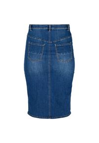 Zizzi Spódnica jeansowa J10771A Niebieski Regular Fit. Kolor: niebieski. Materiał: jeans #4