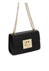 Kazar - Mała wizytowa torebka z zapięciem. Kolor: czarny. Materiał: skórzane. Styl: wizytowy. Rodzaj torebki: na ramię #6