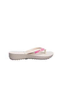 Japonki Dijean 291 344 Ivory-Pink, Beż, Guma - 40. Kolor: beżowy. Materiał: tworzywo sztuczne. Wzór: napisy. Sezon: lato. Styl: klasyczny #1