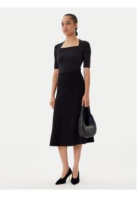 BOSS Spódnica trapezowa Vicena 50548111 Czarny Regular Fit. Kolor: czarny. Materiał: wełna #2