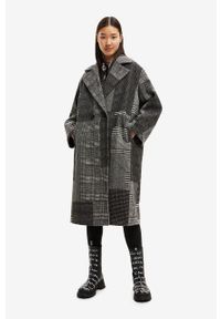 Desigual płaszcz damski kolor szary przejściowy. Kolor: szary #1