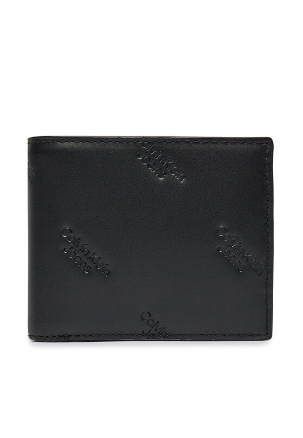 Calvin Klein Jeans Duży Portfel Męski LOGO PRINT BIFOLD W/ COIN K50K511818 Czarny. Kolor: czarny. Wzór: nadruk