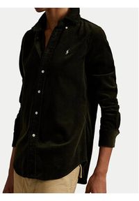 Polo Ralph Lauren Koszula 211971526001 Zielony Slim Fit. Typ kołnierza: polo. Kolor: zielony. Materiał: bawełna #5