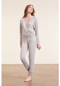 Etam Spodnie piżamowe damskie kolor szary. Kolor: szary #4