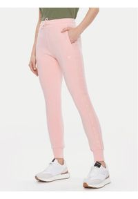 Guess Spodnie dresowe V2YB18 K7UW2 Różowy Regular Fit. Kolor: różowy. Materiał: wiskoza