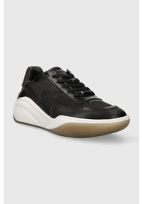 Calvin Klein sneakersy CLOUD WEDGE LACE UP kolor czarny HW0HW01647. Nosek buta: okrągły. Kolor: czarny. Materiał: guma #2