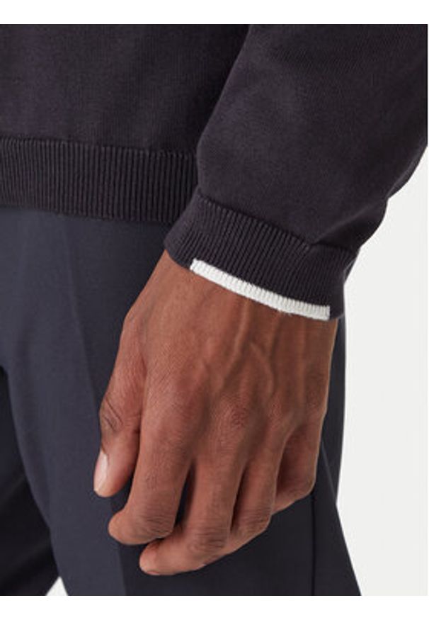 BOSS Sweter Ever 50551688 Granatowy Regular Fit. Kolor: niebieski. Materiał: bawełna