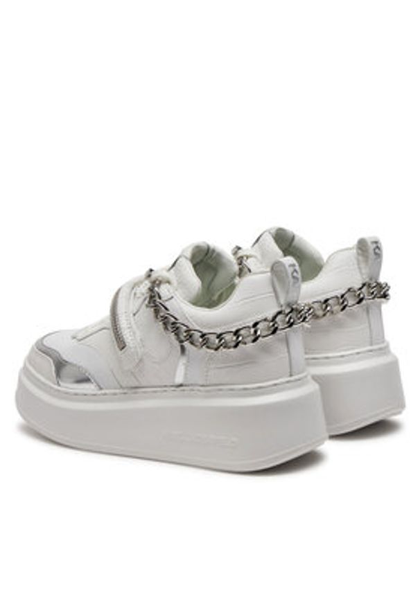 Karl Lagerfeld - KARL LAGERFELD Sneakersy KL63543 Biały. Kolor: biały. Materiał: skóra