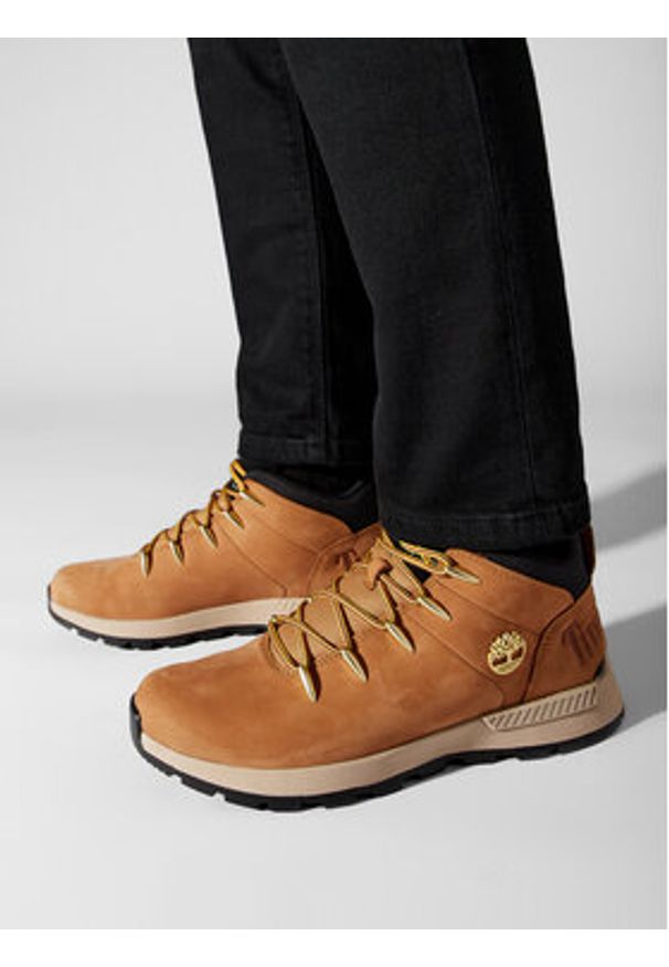 Timberland Sneakersy Sprint Trekker Mid TB0A1XVQ2311 Brązowy. Kolor: brązowy. Materiał: skóra, nubuk. Sport: bieganie
