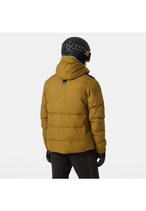 Kurtka z kapturem Helly Hansen Kvitfjell Race. Typ kołnierza: kaptur. Kolor: brązowy. Materiał: puch. Sezon: zima. Sport: narciarstwo