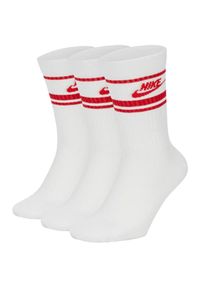 SKARPETY Nike Sportswear Everyday Essential Crew Socks 3 Pairs. Kolor: biały. Materiał: poliester, materiał. Sport: piłka nożna #1