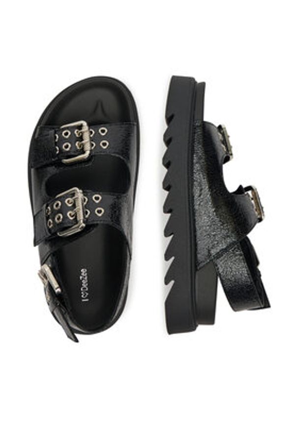 DeeZee Sandały HY62275-1 Czarny. Kolor: czarny. Materiał: materiał