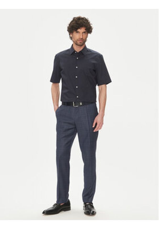 BOSS Koszula H-Joe 50539774 Granatowy Regular Fit. Kolor: niebieski. Materiał: bawełna