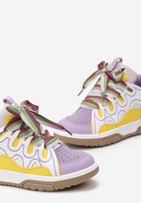 Renee - Fioletowe Sneakersy z Szerokimi Sznurówkami Nolita. Okazja: na co dzień. Kolor: fioletowy #2