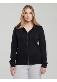 Big-Star - Bluza damska z kapturem czarna Laurisana 906. Okazja: na spacer. Typ kołnierza: kaptur. Kolor: czarny. Materiał: jeans, dzianina, dresówka. Długość: długie. Styl: sportowy #7