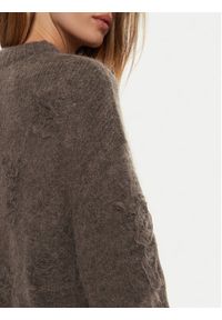 Munthe Sweter Taccu 243160724373 Brązowy Loose Fit. Kolor: brązowy. Materiał: wełna