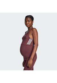 Adidas - Koszulka Maternity Tank. Kolekcja: moda ciążowa. Kolor: brązowy, różowy, wielokolorowy. Długość rękawa: bez rękawów. Sport: fitness #1