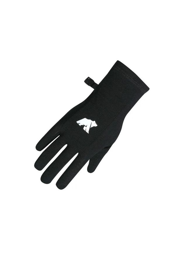 FJORK MERINO - Rękawiczki do biegania Merino. Kolor: czarny. Materiał: wełna. Sport: turystyka piesza