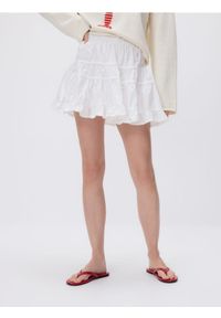 Reserved - Bawełniana spódnica mini - złamana biel. Materiał: bawełna #1